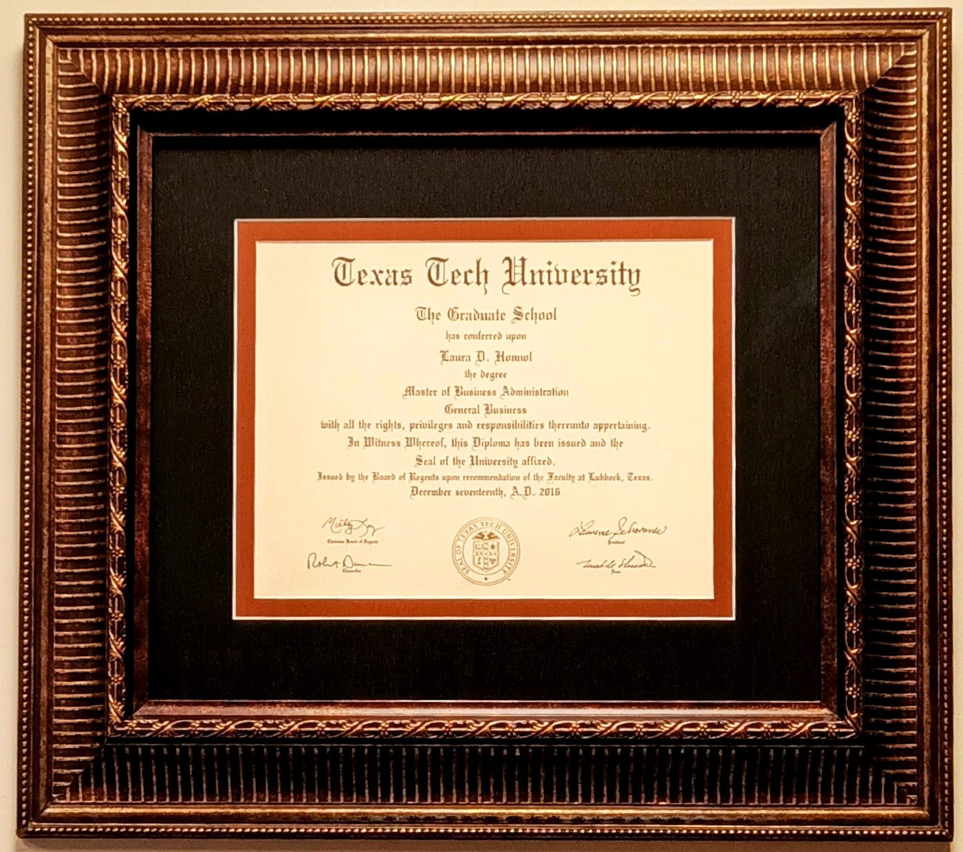 Custom framing work by Uncommon — Lubbock, TX