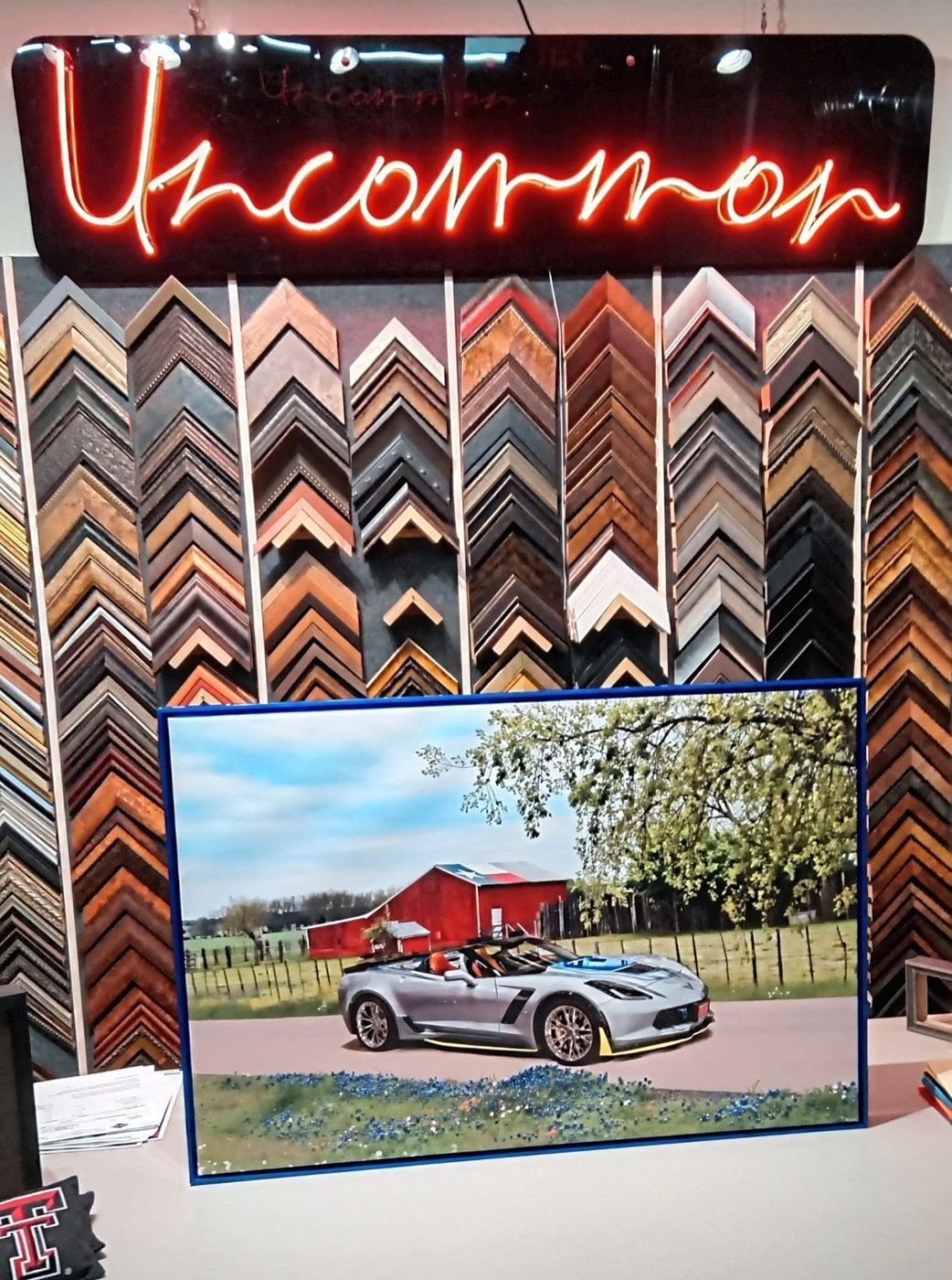 Custom framing work by Uncommon — Lubbock, TX